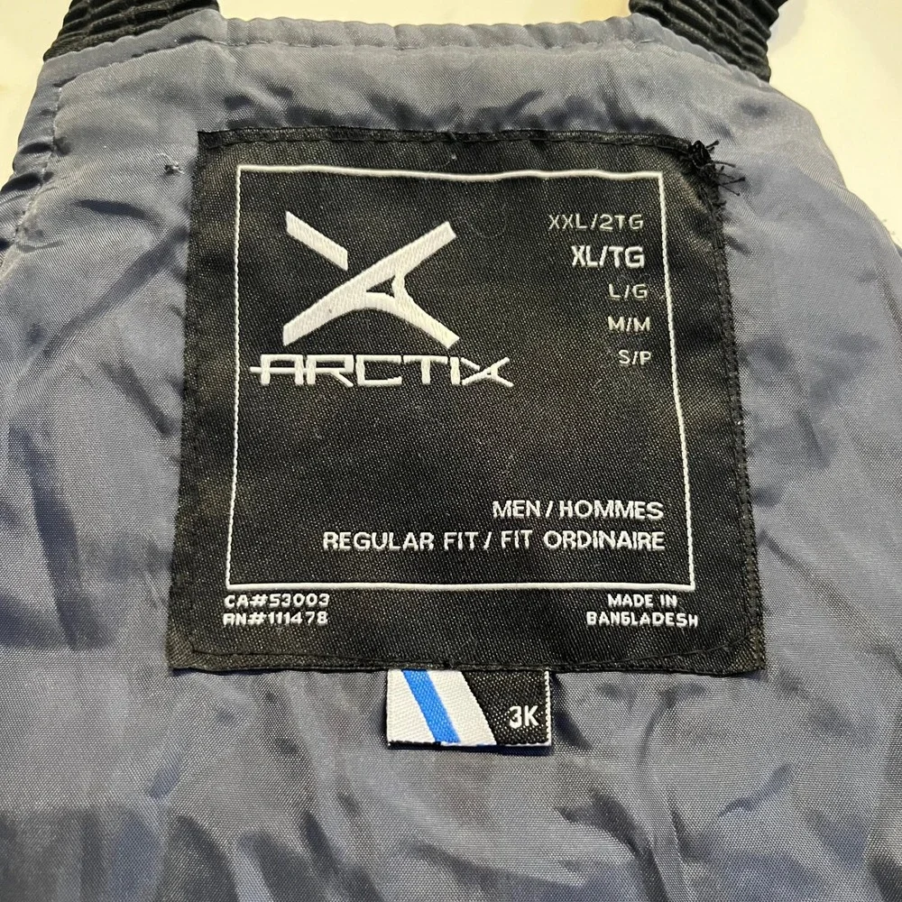 Arctix Mens Essential Insulated Bib Overalls Black Regular Fit XL/TG 3K RN111478